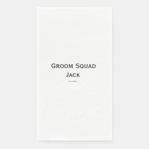 personalised simple monogram add your name wedding napkin