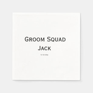 personalised simple monogram add your name wedding napkin
