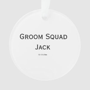 personalised simple monogram add your name wedding ornament