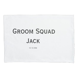 personalised simple monogram add your name wedding pillowcase