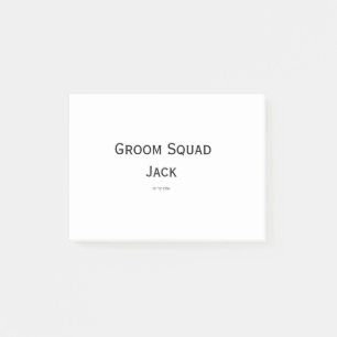 personalised simple monogram add your name wedding post-it notes