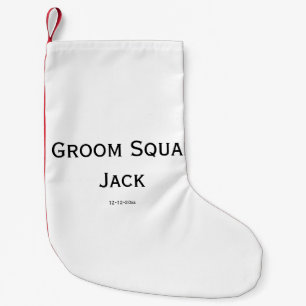personalised simple monogram add your name wedding small christmas stocking