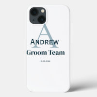 personalised simple monogram groom team groomsmen