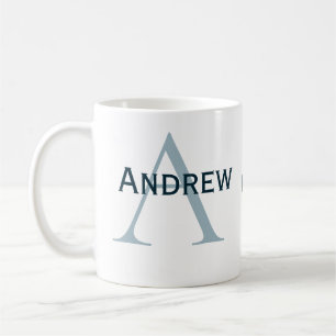personalised simple monogram groom team groomsmen  coffee mug