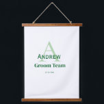 personalised simple monogram groom team groomsmen  hanging tapestry<br><div class="desc">design</div>