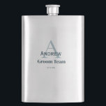 personalised simple monogram groom team groomsmen  hip flask<br><div class="desc">design</div>
