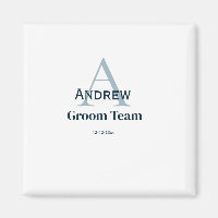 personalised simple monogram groom team groomsmen