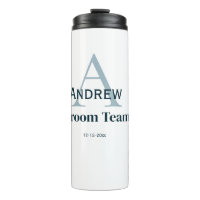 personalised simple monogram groom team groomsmen