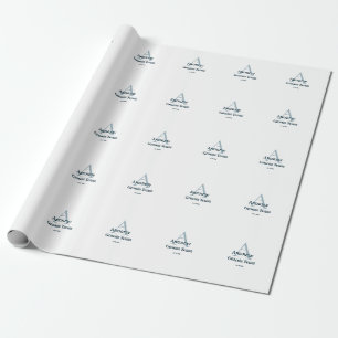 personalised simple monogram groom team groomsmen  wrapping paper