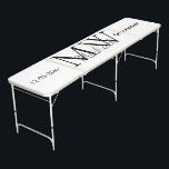 personalised simple monogram name groomsman minima beer pong table<br><div class="desc">design</div>