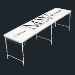 personalised simple monogram name groomsman minima beer pong table<br><div class="desc">design</div>
