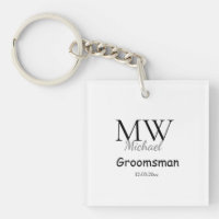 personalised simple monogram name groomsman minima
