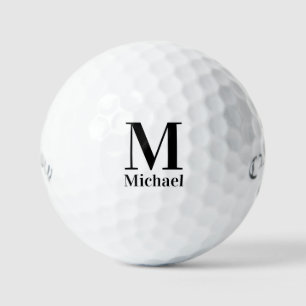 Personalised Simple Monogrammed Golf Balls