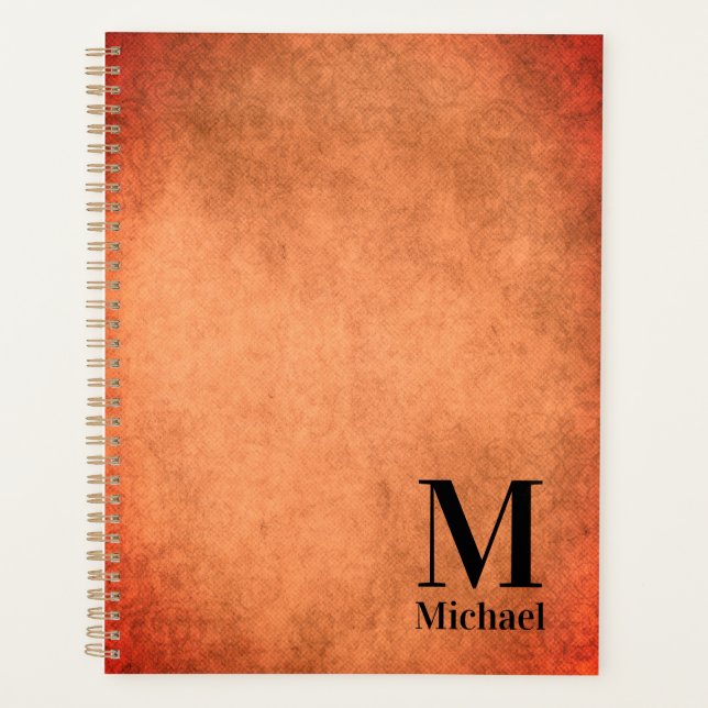 Personalised Simple Monogrammed Planner (Front)