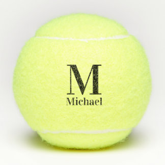 Personalised Simple Monogrammed Tennis Balls