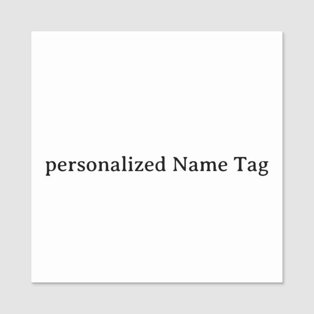 personalised simple  Name Tag 2" X 2" Square (Front)