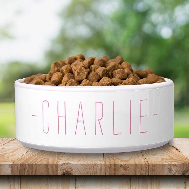 Personalised Simple Name Template Pet Food Bowl (Creator Uploaded)