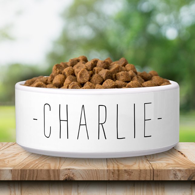 Personalised Simple Name Template Pet Food Bowl (Creator Uploaded)