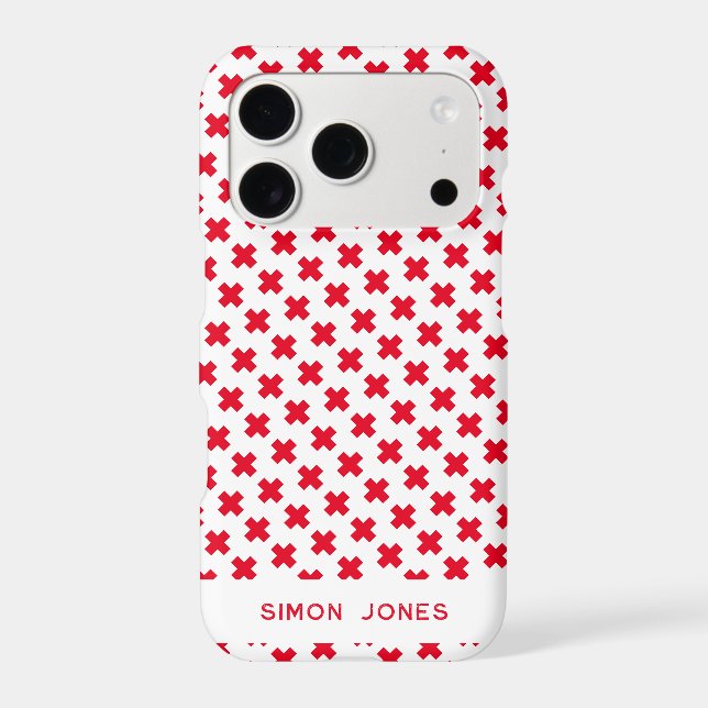 Personalised Simple Pattern Red Cross Medical (Back)