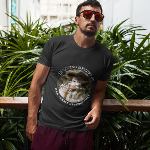 Personalised Simple Photo Name & Dates Memorial  T-Shirt