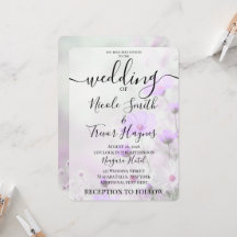 Personalised Simple Purple Flowers Wedding