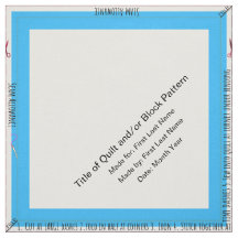 Personalised Simple Quilt Label Corner