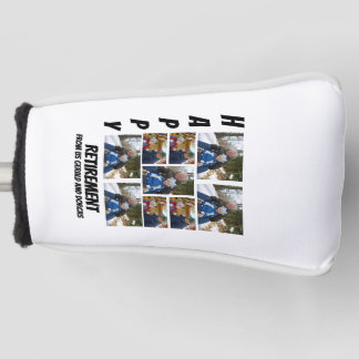 Personalised Simple Retirement 9 Photo Collage Golf Head Cover