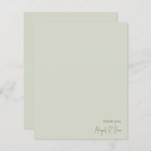 Personalised Simple Sage Wedding Stationery