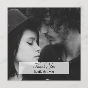 Personalised Simple Square Photo Thank You Card