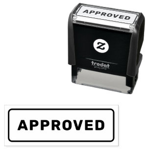 Personalised Simple Stylish Black APPROVED Self-inking Stamp