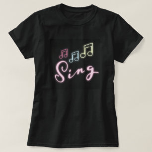 Personalised SING with music notes T-Shirt