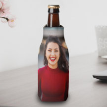 Personalised Single Photo Beer Bottle Cooler