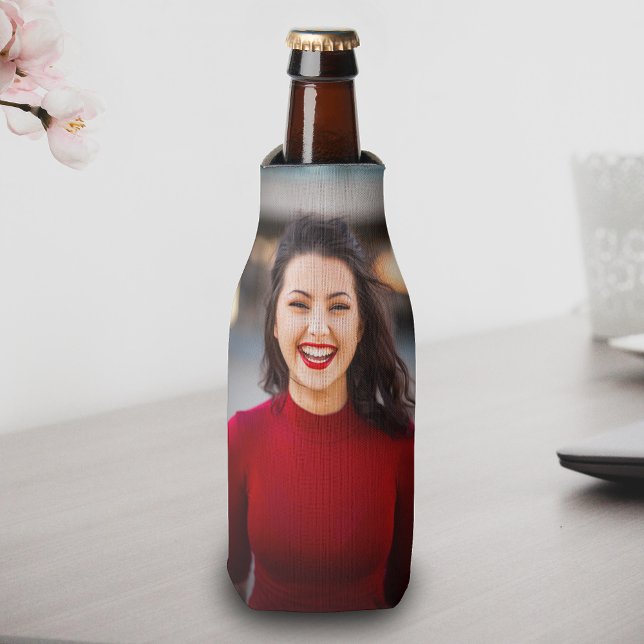 Personalised Single Photo Beer Bottle Cooler (Creator Uploaded)