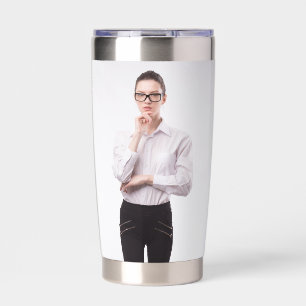 Personalised Single Photo Times Two Custom Insulated Tumbler