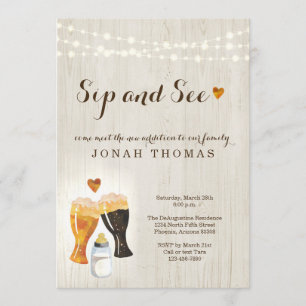 Personalised Sip and See Invitation