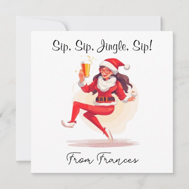Personalised Sip Christmas Card (Front)