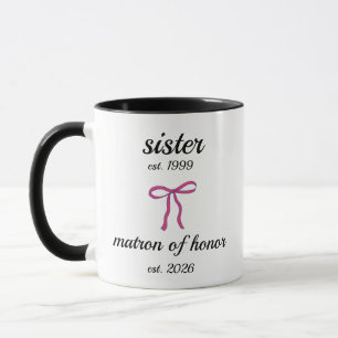 Personalised Sister Matron of Honour Wedding Gift Mug