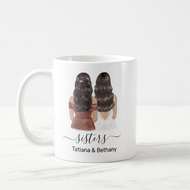 Personalised Sister Name Coffee Mug (Left)