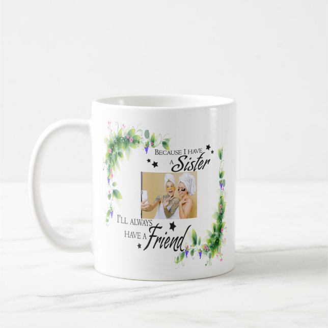 Personalised Sister Photo Mug (Left)