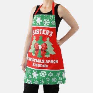 Personalised Sister's Christmas Gift Apron
