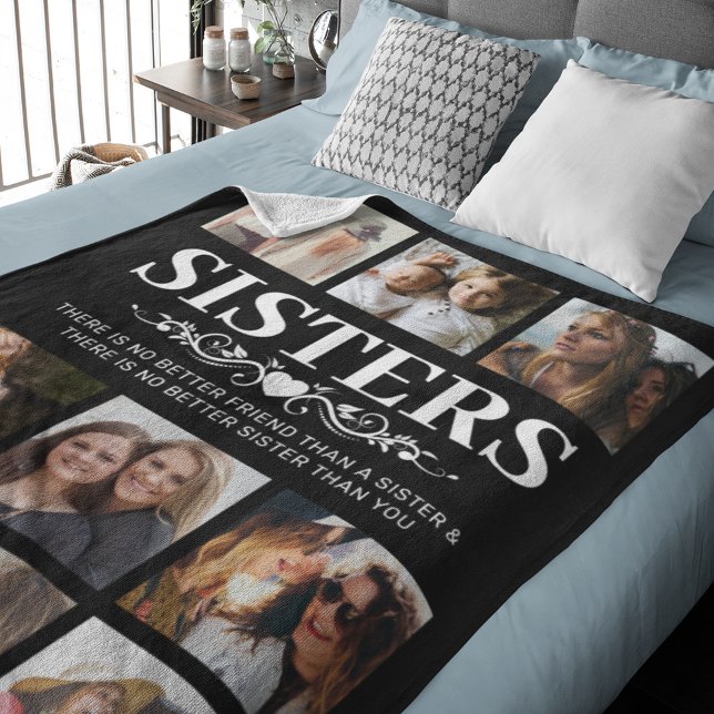 Personalised Sisters Photo Collage Fleece Blanket (Creator Uploaded)