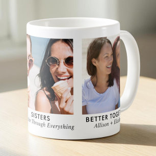 Personalised Sisters Photo Memories Coffee Mug