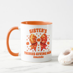 Personalised Sister's Thanksgiving Mug