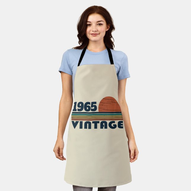 Personalised sixty vintage 60th birthday gifts apron (Worn)