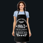 Personalised sixty vintage 60th birthday gifts apron<br><div class="desc">Make your birthday special with this unique design. Add a touch of sophisticated elegance to your birthday celebration with our exquisite, one-of-a-kind designs. These graphics bring sophistication and originality to any product, creating a memorable and stylish gift. They are perfect for those who appreciate a touch of timeless glamour on...</div>