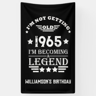 Personalised sixty vintage 60th birthday gifts banner