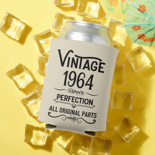 Personalised sixty vintage 60th birthday gifts can cooler (In Situ Summer)