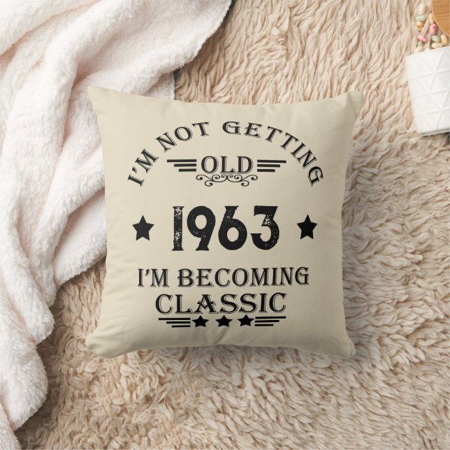 Personalised sixty vintage 60th birthday gifts cushion (Blanket)