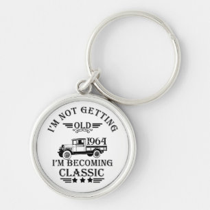 Personalised sixty vintage 60th birthday gifts key ring