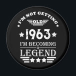 Personalised sixty vintage 60th birthday gifts magnet<br><div class="desc">Make your birthday special with this unique design. Add a touch of sophisticated elegance to your birthday celebration with our exquisite, one-of-a-kind designs. These graphics bring sophistication and originality to any product, creating a memorable and stylish gift. They are perfect for those who appreciate a touch of timeless glamour on...</div>